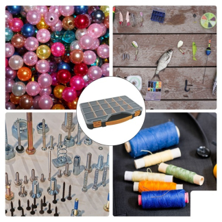 Perel Assortimentsdoos | Perel | 327 x 258 x 47 mm (20 vakjes, Zwart/Geel) OMR13 K100401010