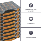Perel Assortimentsdoos | Perel | 510 x 341 x 70 mm (20 vakjes, Zwart/Geel) OMR24 K100401012 - 4