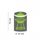 Perel BBQ hoes | Rond | Ø 57 x 72 cm (Opvouwbaar, Polyester, Zwart) BBCPOPRM K170103094 Perel BBQ hoes | Rond | Ø 57 x 72 cm (Opvouwbaar, Polyester, Zwart) BBCPOPRM K170103094