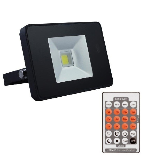 Perel Beveiligingslamp met sensor | Perel (10W, 750lm, 4000K, Binnen/Buiten) LEDA5001NW-BM A150305115 - 1