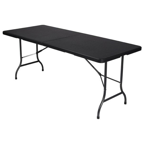 Perel Campingtafel | Perel | 180 x 75 x 74 (Inklapbaar, Handvat, Rotanlook) FP180R K170104986 - 1