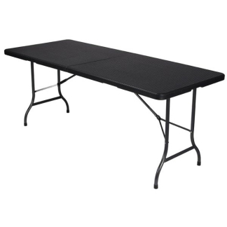 Perel Campingtafel | Perel | 180 x 75 x 74 (Inklapbaar, Handvat, Rotanlook) FP180R K170104986 - 