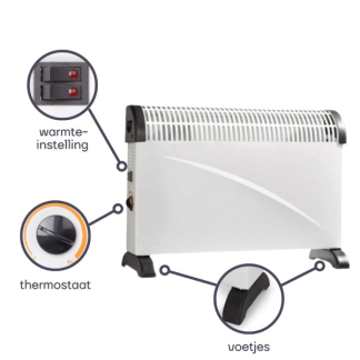 Perel Convectorkachel | Perel (2000W, Ruimtes tot 25 m²) CH0006 K170101148 - 2