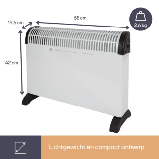 Perel Convectorkachel | Perel (2000W, Ruimtes tot 25 m²) CH0006 K170101148 - 4