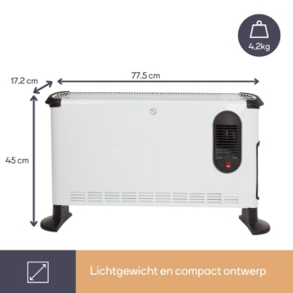 Perel Convectorkachel | Perel (3000W, Turbo, Ruimtes tot 35m²) CH0005 K170101127 - 4
