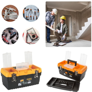 Perel Gereedschapskist | Perel | 48.6 x 26.7 x 24.2 cm (Afsluitbaar, Metalen sluiting, Kunststof) OM19M K100401018