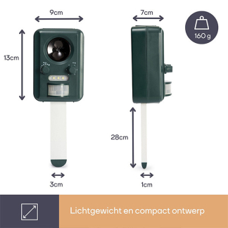 Perel Kattenverjager | Perel | 65 m² (USB, Ultrasoon, Zonne-energie) SON202S A170105690 - 4