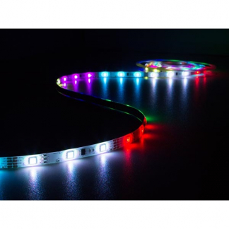 Perel Led strip met voeding | Perel | 5 meter (Flexibel, 12V, Animaties, 150 leds, RGB) LEDS10DRGB K150303020 - 1
