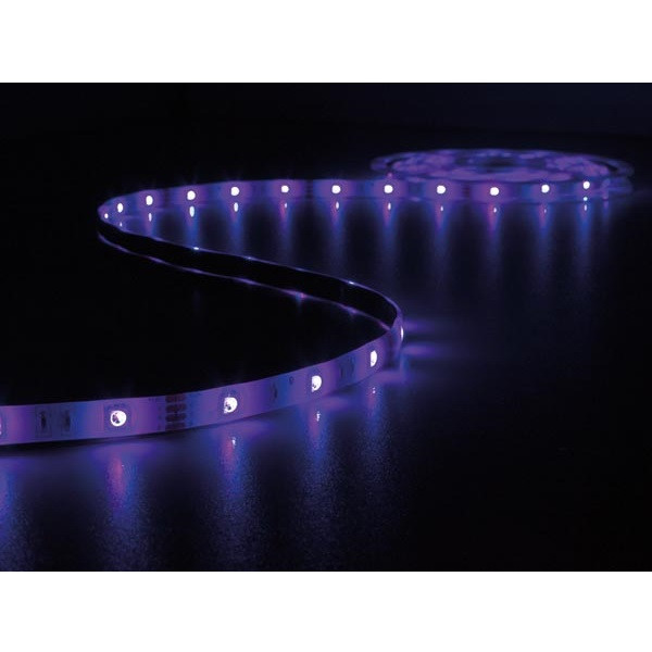 Perel Led strip met voeding | Perel | 5 meter (Flexibel, 12V, Muziekgestuurd, 150 leds, RGB) LEDS11SRGB K150303021 - 1