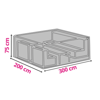 Perel Loungesethoes (300 x 200 x 75 cm, PP) OCLS-L K170102220 - 1