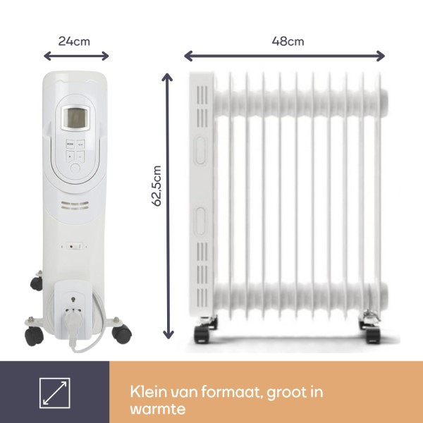 Perel Olieradiator | Perel | 2500W (Ruimtes tot 30 m², LCD scherm) TC78011LCD K170101123 - 5