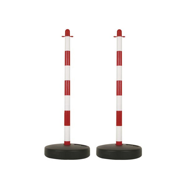 Perel Paal voor signalisatieketting | Perel | 2 stuks (Opvulbare voet, Kunststof) SCP90 K101402018 - 1