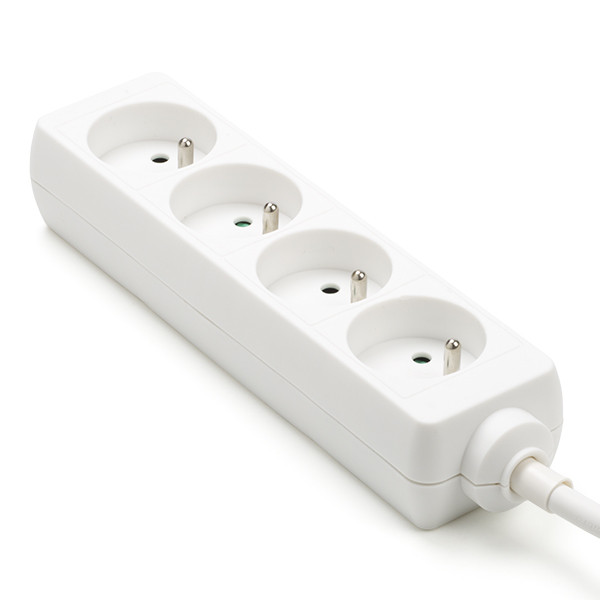Perel Penaarde stekkerdoos 4-voudig | Perel | 1.5 meter (Wit) EB4N K120601076 - 1