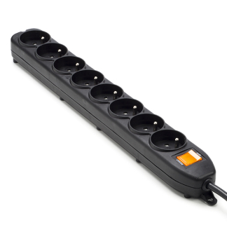 Perel Penaarde stekkerdoos 8-voudig | Perel | 1.5 meter (Overbelastingsbeveiliging, Schakelaar, Zwart) EWS8B K120601089 - 1