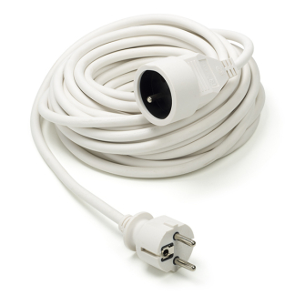 Perel Penaarde verlengsnoer | Perel | 10 meter (IP20, 3 x 1.5 mm², Wit) EC10 K120601066 - 2