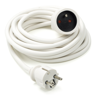 Perel Penaarde verlengsnoer | Perel | 5 meter (IP20, 3 x 1.5 mm², Wit) EC05 K120601065 - 2