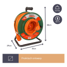 Perel Penaarde verlengsnoer haspel | Perel | 50 meter (IP20, 3 x 1.5 mm²) EGCR50N2 K120601073 - 3
