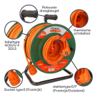 Perel Penaarde verlengsnoer haspel | Perel | 50 meter (IP20, 3 x 1.5 mm²) EGCR50N2 K120601073 - 2