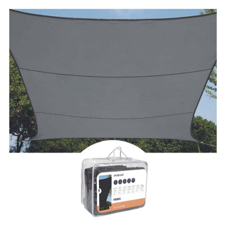 Perel Schaduwdoek | Perel (Vierkant, Waterdoorlatend, 3.6 x 3.6 meter, Antraciet) GSS4360PEC K170103079 - 2