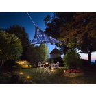 Perel Schaduwdoek driehoek | Perel | 3.6 x 3.6 x 3.6 meter (Waterdoorlatend, Zonnepaneel, 100 leds, Donker Blauw) GSS36MLEDSKY K170104793 - 2