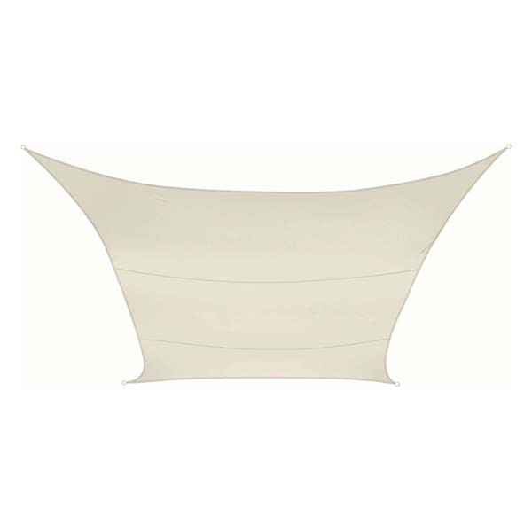 Perel Schaduwdoek rechthoek | Perel | 4 x 3 meter (Waterafstotend, Crème) GSS4430CR K170103073 - 1