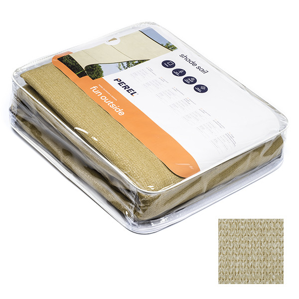 Perel Schaduwdoek vierkant | Perel | 3.6 x 3.6 meter (Waterdoorlatend, Champagne) GSS4360PE K170103080 - 2