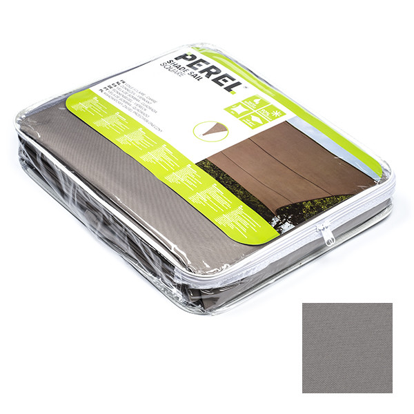 Perel Schaduwdoek vierkant | Perel | 5 x 5 meter (Waterafstotend, Taupe) GSS4500TA K170103070 - 2