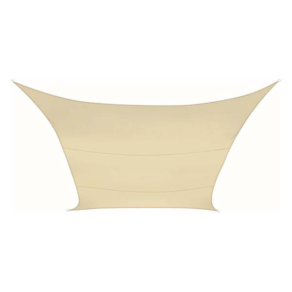 Perel Schaduwdoek vierkant | Perel | 5 x 5 meter (Waterdoorlatend, Champagne) GSS4500PE K170103081 - 1