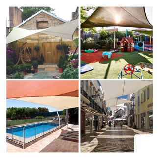 Perel Schaduwdoek vierkant | Perel | 5 x 5 meter (Waterdoorlatend, Champagne) GSS4500PE K170103081 - 3