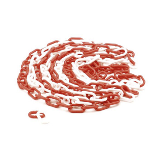 Perel Signalisatieketting | Perel | 5 meter (Rood/Wit, Kunststof) 1186-5 K101402019 - 1
