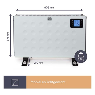 Perel Slimme convectorkachel | Perel (3 hittestanden, Wifi, Overhittingsbescherming) Smart1310 K170101170 - 7