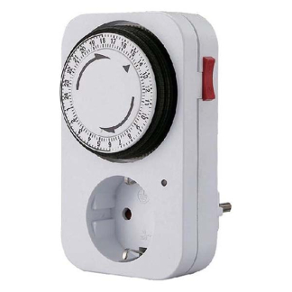 Perel Tijdschakelaar binnen | Perel (24 uur, 96 schakelmomenten, Analoog, Randaarde) E305D3-G K120601009 - 2