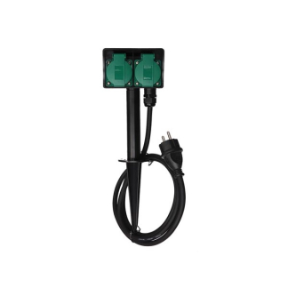 Perel Tuincontactdoos | Perel | 2-voudig (Grondpen) EG2W-G K150305312 - 1