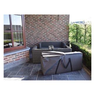 Perel Tuinkussenhoes | Perel | 125 x 40 x 50 cm (PP, Grijs) OCCB K170102208 - 3
