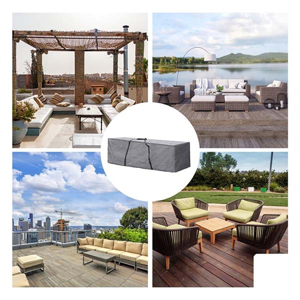 Perel Tuinkussenhoes | Perel | 200 x 75 x 60 cm (PP, Grijs) OCLCB-XL K170102237 - 3
