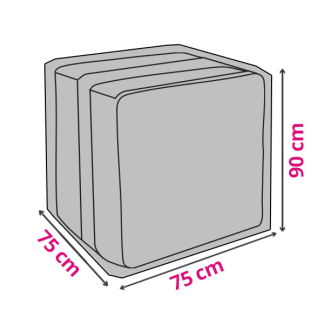 Perel Tuinkussenhoes | Perel | 75 x 75 x 90 cm (PP, Grijs) OCLCB K170102209 - 1