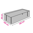 Perel Tuintafelhoes | Perel | 185 x 105 x 60 cm (Polyester, Taupe) COCT180 K170103054 - 1