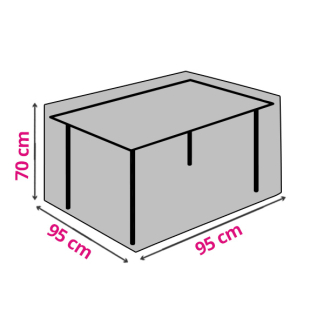 Perel Tuintafelhoes | Perel | 95 x 95 x 70 cm (PP, Grijs) OCLC K170102233 - 1
