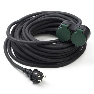 Perel Verlengsnoer | Perel | 20 meter (IP44, Randaarde, 2 contacten) EGEC25220G K180102103 - 2