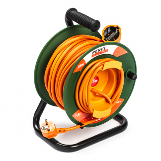 Perel Verlengsnoer haspel | Perel | 25 meter (IP20, 3x 1.5 mm²) EGCR25N2-G K010806057 - 1