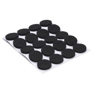 Perel Vilt | Ø 20 mm | 20 stuks (Rond, Zelfklevend, Zwart) DTF1 K081000250