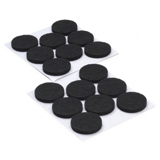 Perel Vilt | Ø 25 mm | 16 stuks (Rond, Zelfklevend, Zwart) DTF2 K081000251 - 1