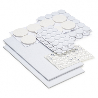 Perel Vilt | 134 stuks (Diverse vormen en maten, Zelfklevend, Wit) DTF11 K081000257