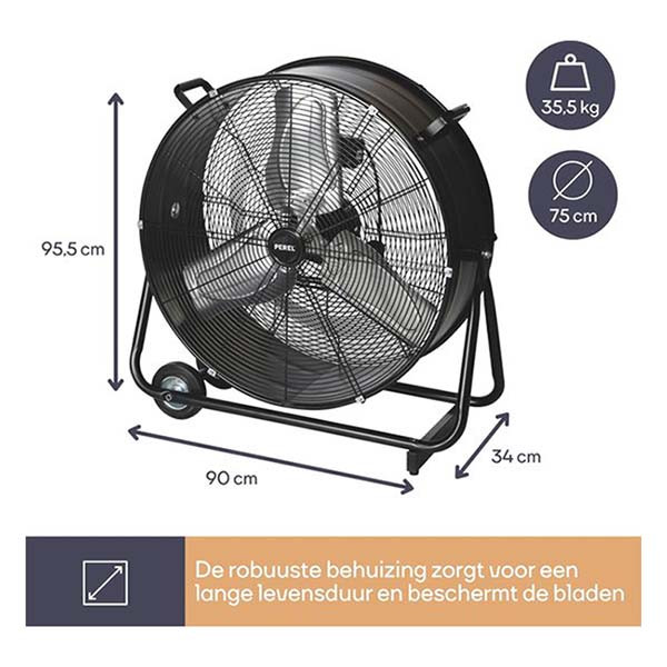 Perel Vloerventilator | Perel | Ø 75 cm (3 standen, Kantelbaar) CFAN0475 K170104167 - 3