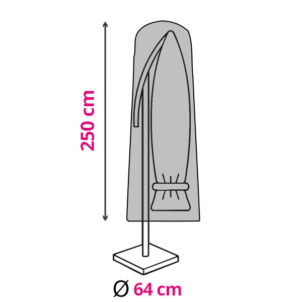 Perel Zweefparasolhoes | Perel | 250 x Ø 64 cm (Tot 4.5 meter, PP) OCP-L K170102217 - 1