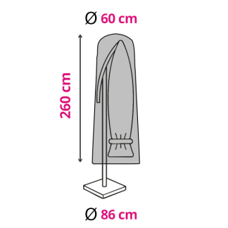 Perel Zweefparasolhoes | Perel | 260 x Ø 60/86 cm (Tot 3.5 meter, PP) OCPFA K170102219 - 1