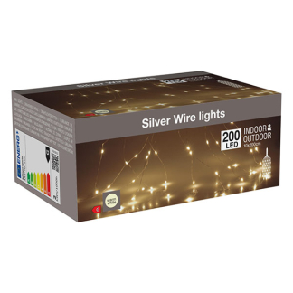 PerfectLED Cascadeverlichting zilverdraad | 10 Takken | PerfectLED (200 leds, Binnen/Buiten, Warm wit) AX5701510 K151002242 - 1