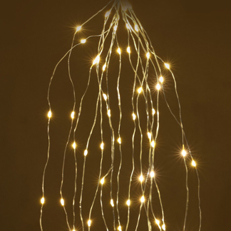 PerfectLED Cascadeverlichting zilverdraad | 10 Takken | PerfectLED (80 leds, Warm wit, batterijen, 75 cm) AX9731210 K151200213 - 2