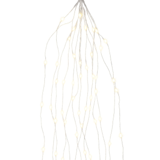 PerfectLED Cascadeverlichting zilverdraad | 8 Takken | PerfectLED (40 leds, Warm wit, batterijen, 45 cm) AX9731200 K151200212