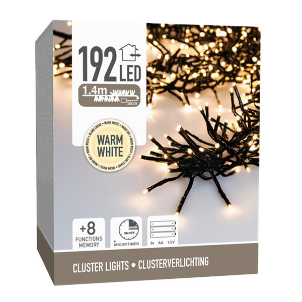 PerfectLED Clusterverlichting op batterijen | 1.9 meter | PerfectLED (192 leds, Warm wit, Timer, Binnen/Buiten) AX8417610 AX9815000 AX9815010 K151200202 - 7